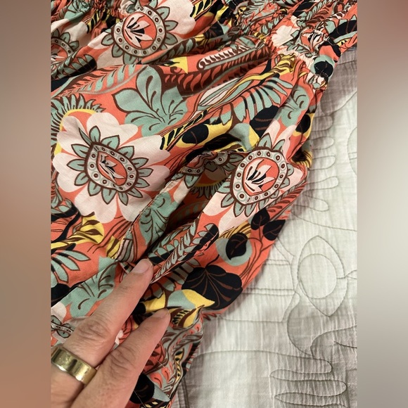 NEW Anthropologie Somerset Maxi Dress Sz XS Boho Floral Tiered Pockets Pink/Rose - Picture 5 of 10